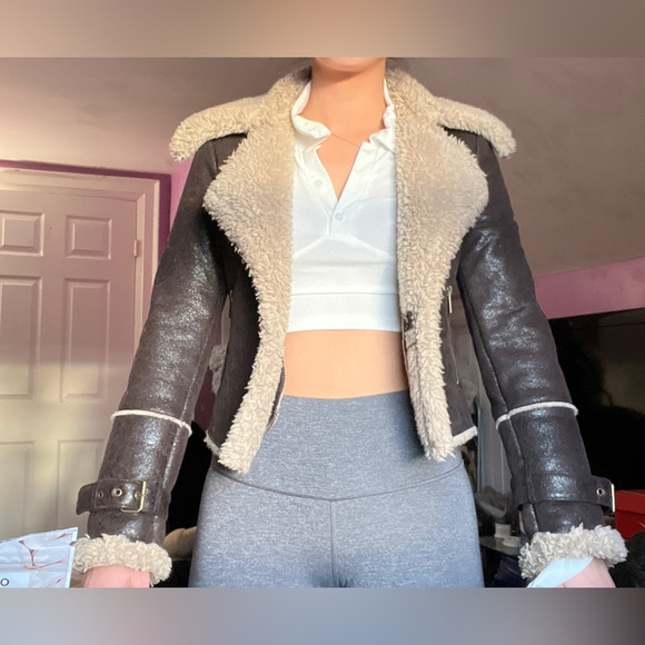 Vintage faux shearling coat - Picture 3 of 10